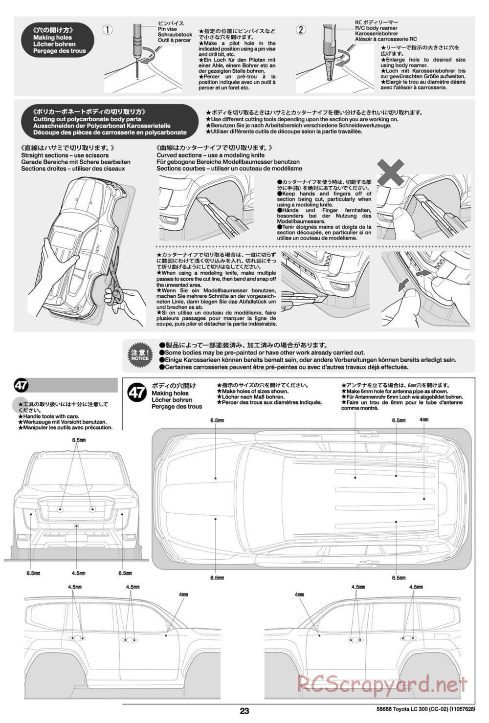 Tamiya - Toyota Land Cruiser 300 - CC-02 Chassis - Manual - Page 23