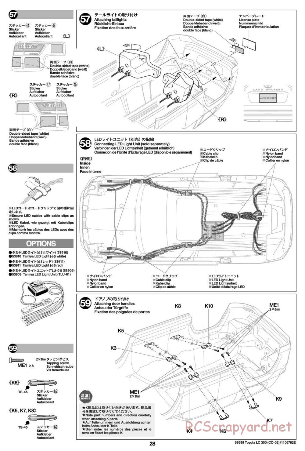 Tamiya - Toyota Land Cruiser 300 - CC-02 Chassis - Manual - Page 28