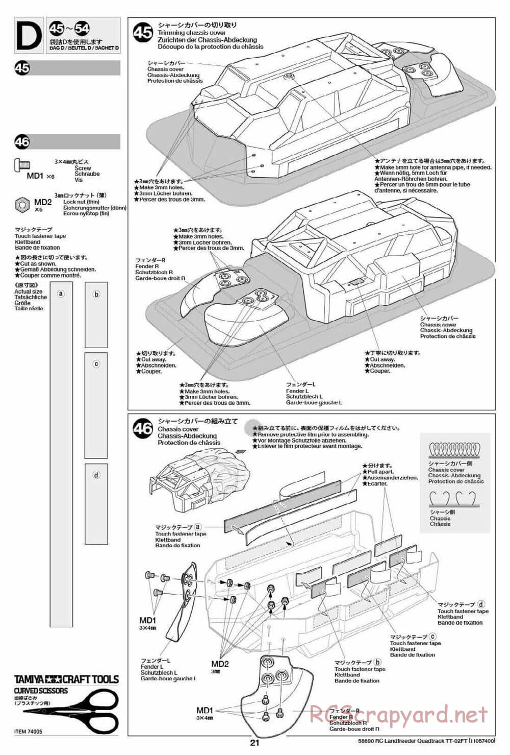 Tamiya - Landfreeder Quadtrack - TT-02FT Chassis - Manual - Page 21