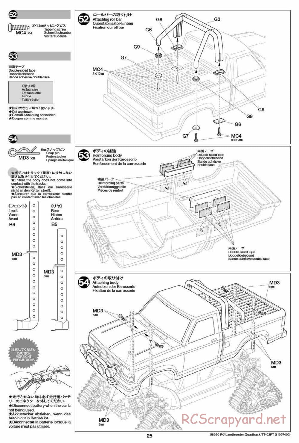 Tamiya - Landfreeder Quadtrack - TT-02FT Chassis - Manual - Page 25