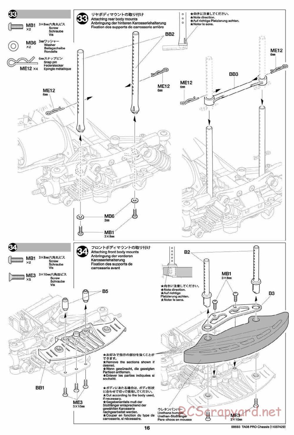 Tamiya - TA08 Pro Chassis - Manual - Page 16