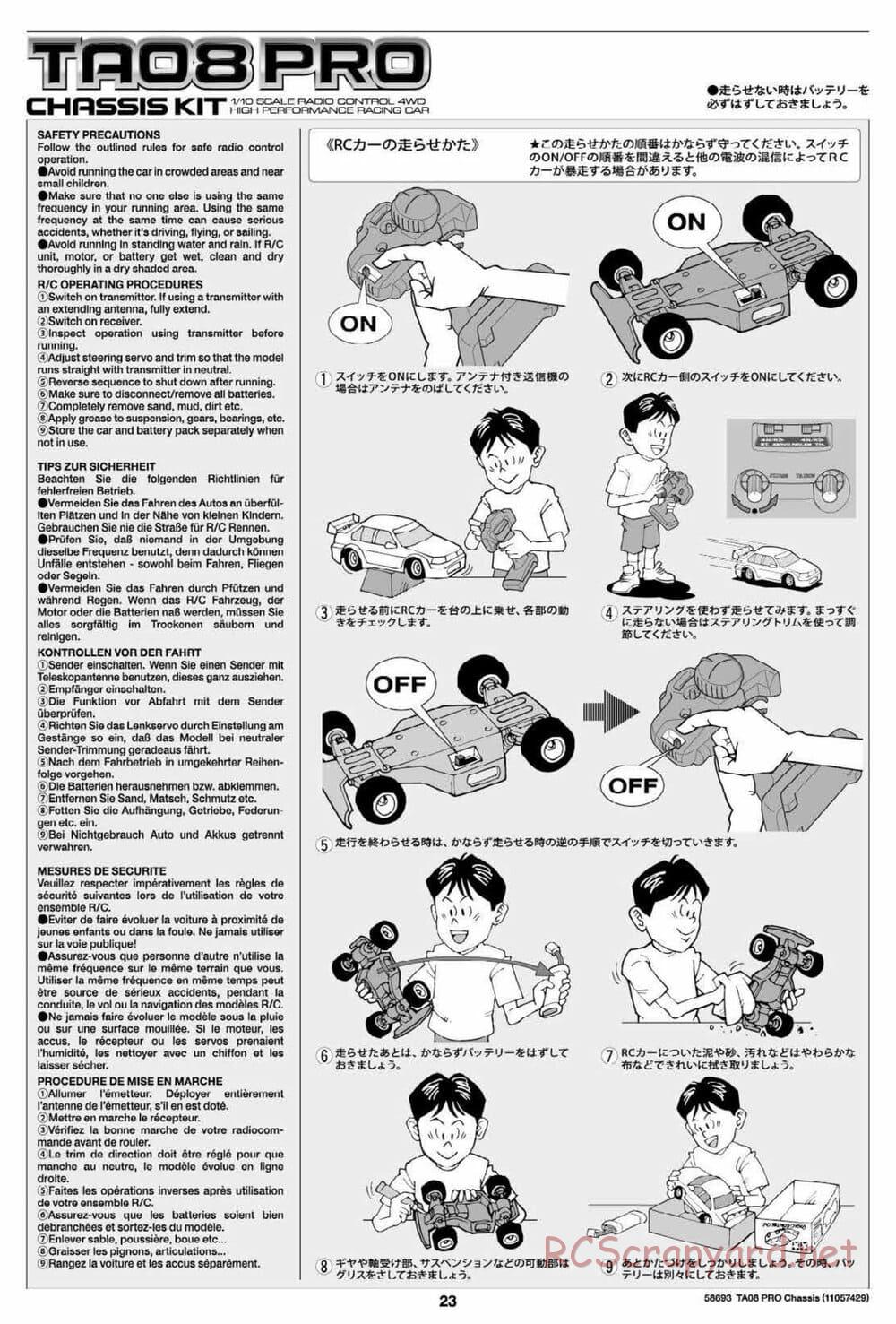 Tamiya - TA08 Pro Chassis - Manual - Page 23