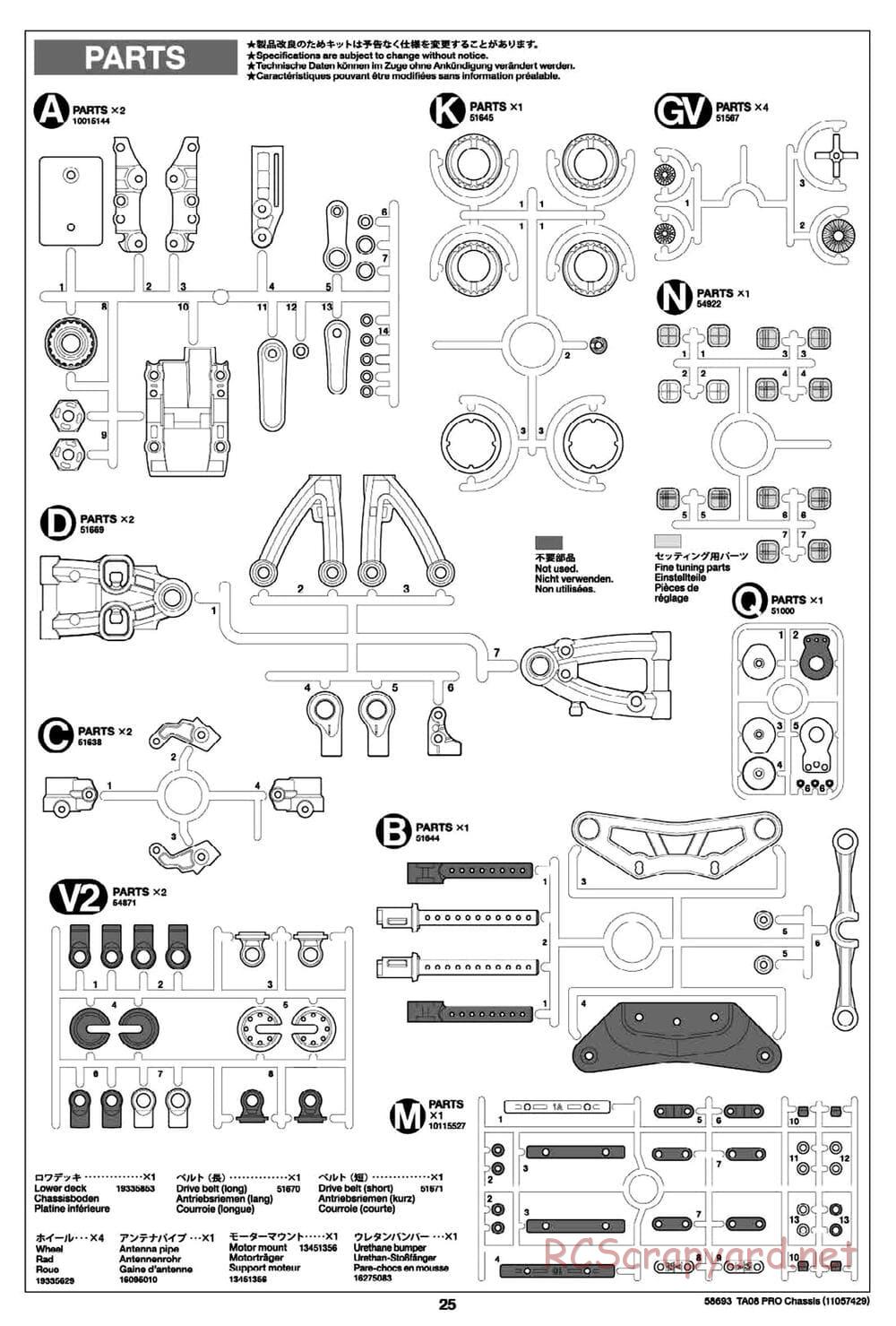 Tamiya - TA08 Pro Chassis - Manual - Page 25