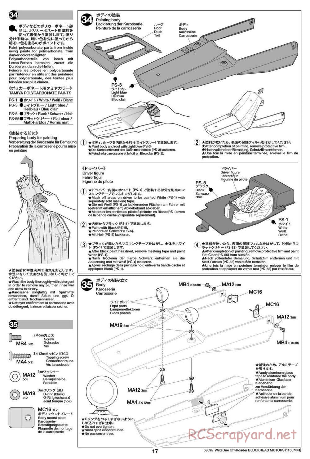 Tamiya - Wild One Off Roader Blockhead Motors - FAV Chassis - Manual - Page 17