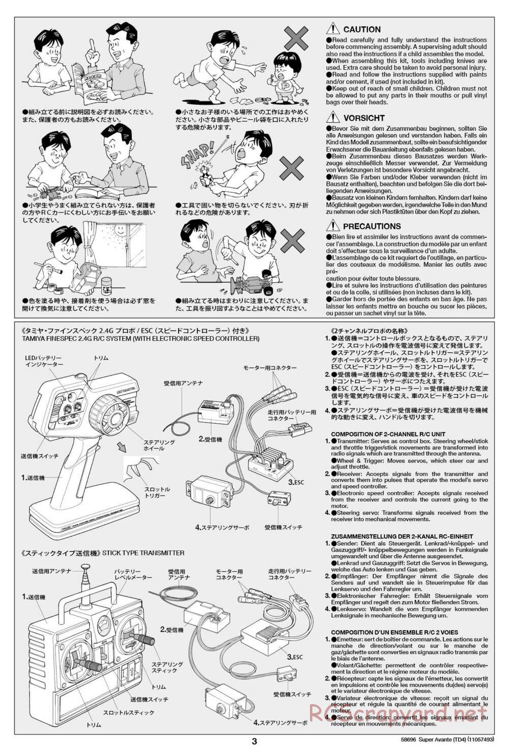 Tamiya - Super Avante - TD4 Chassis - Manual - Page 4