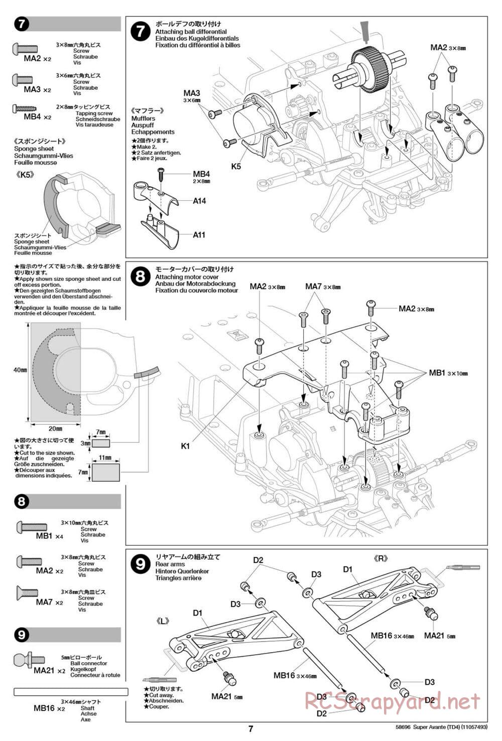 Tamiya - Super Avante - TD4 Chassis - Manual - Page 8