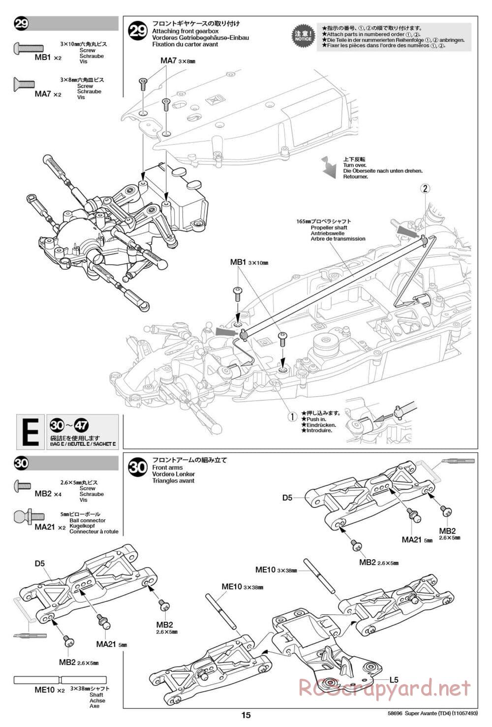 Tamiya - Super Avante - TD4 Chassis - Manual - Page 16