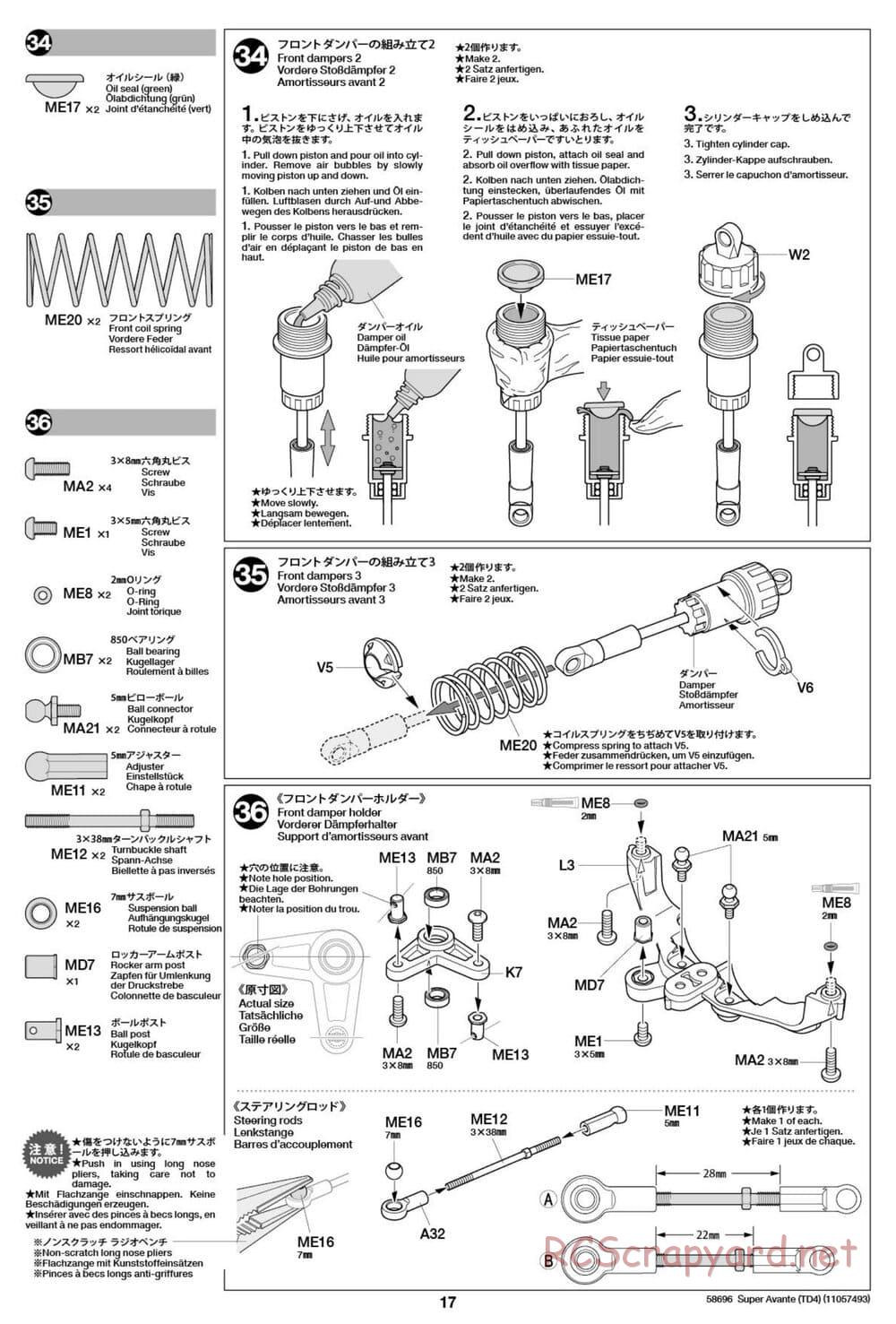 Tamiya - Super Avante - TD4 Chassis - Manual - Page 18