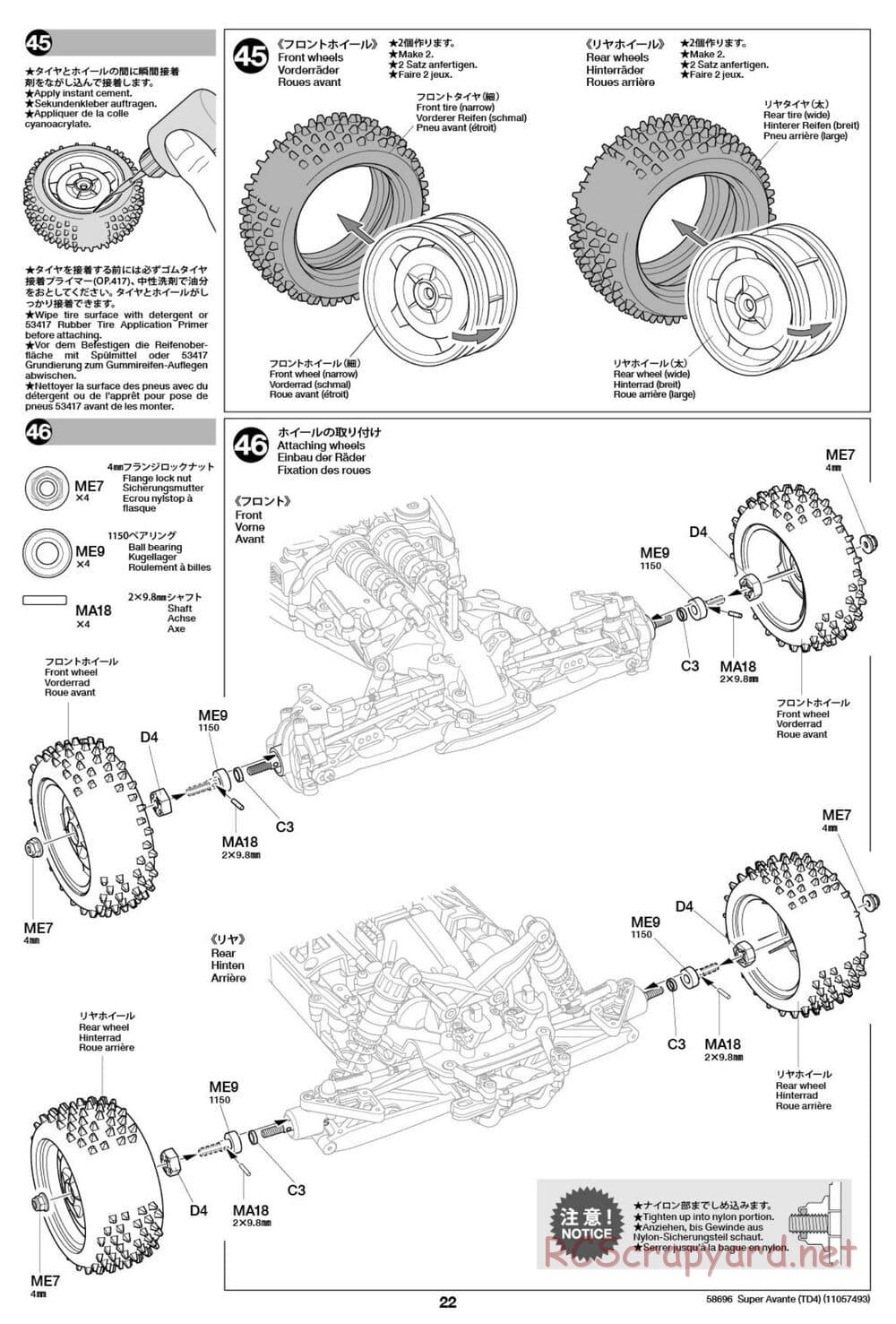 Tamiya - Super Avante - TD4 Chassis - Manual - Page 23