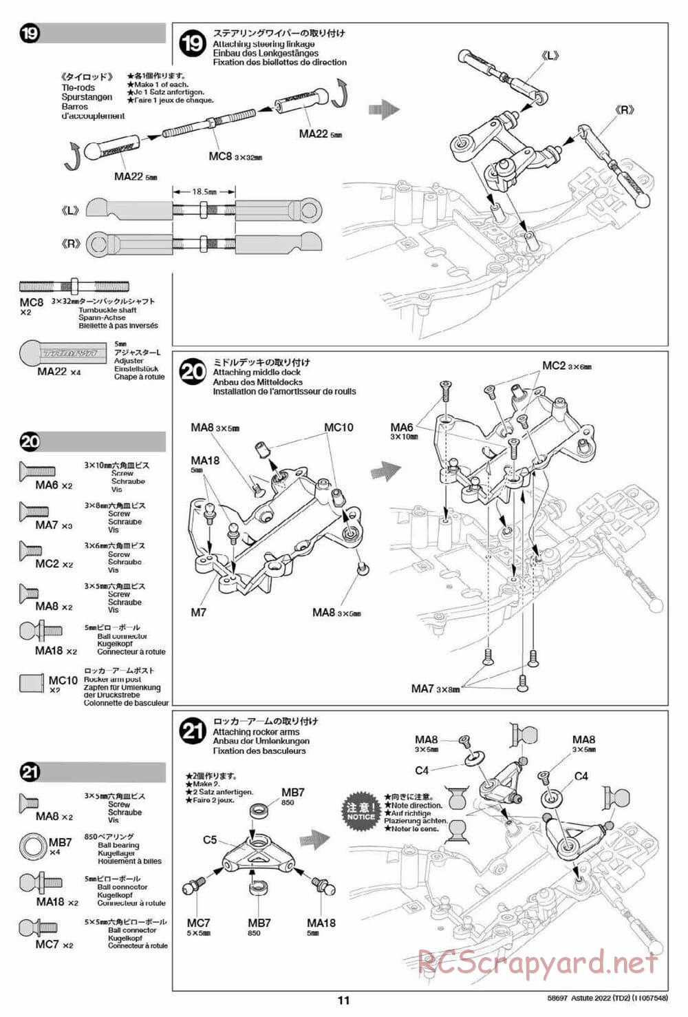 Tamiya - Astute 2022 - TD2 Chassis - Manual - Page 11