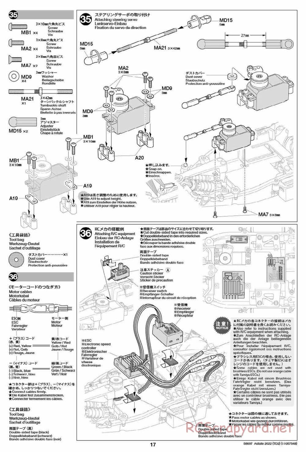 Tamiya - Astute 2022 - TD2 Chassis - Manual - Page 17