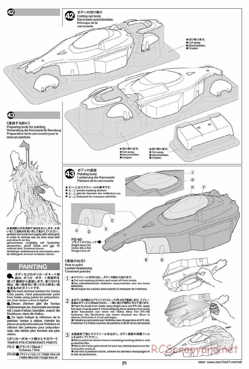 Tamiya - Astute 2022 - TD2 Chassis - Manual - Page 21