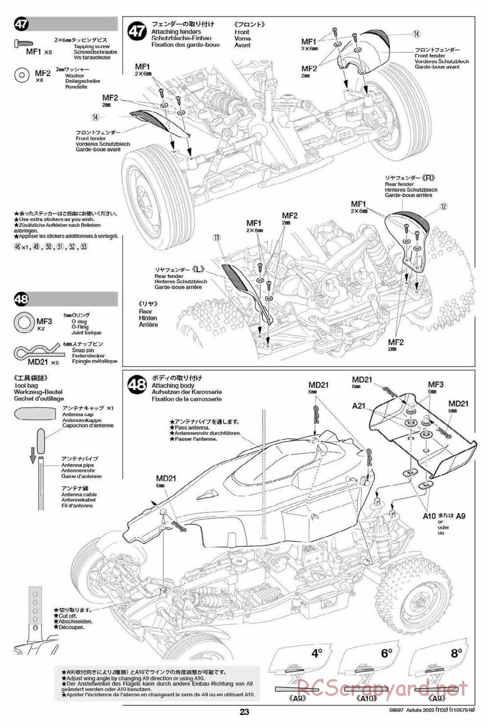 Tamiya - Astute 2022 - TD2 Chassis - Manual - Page 23