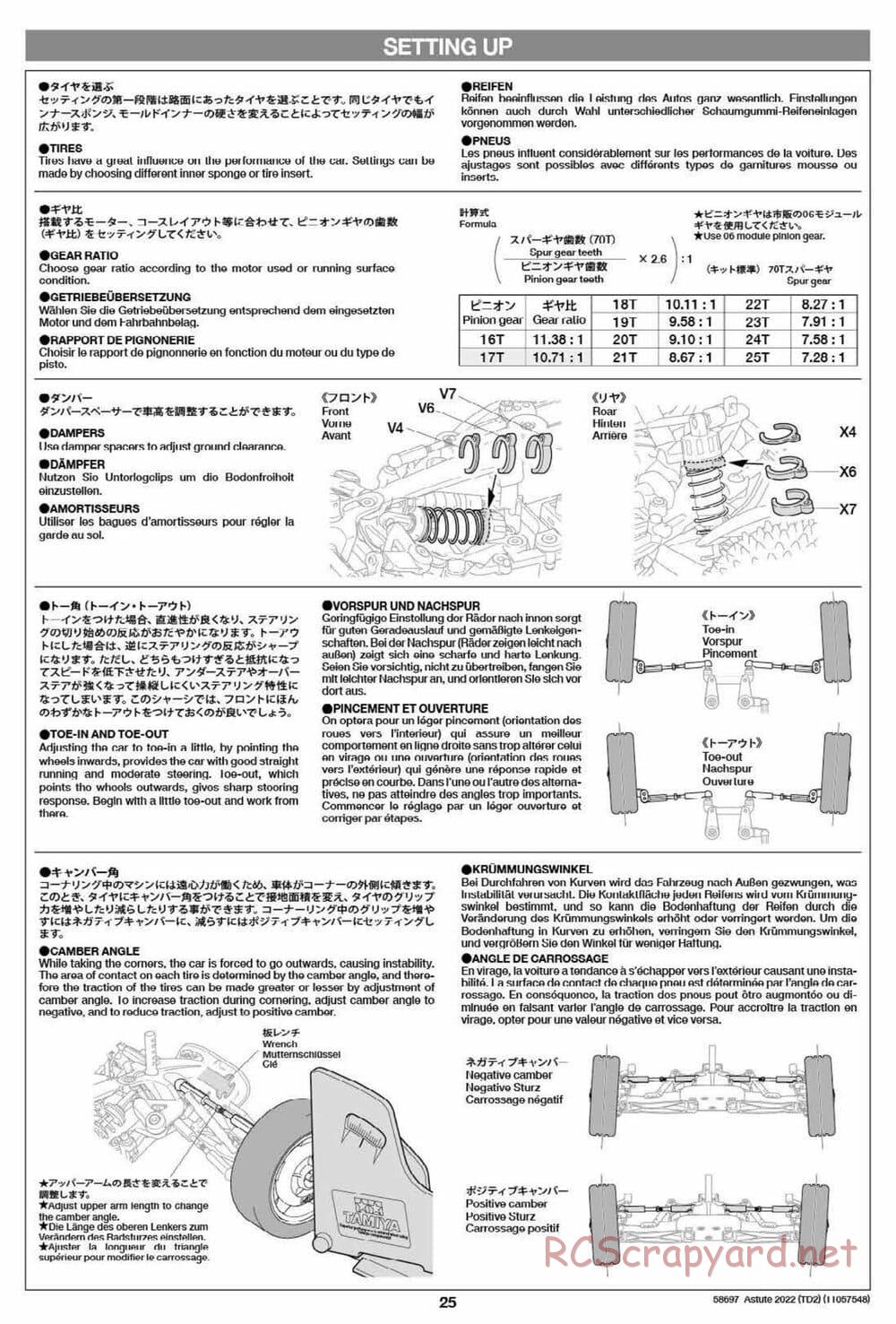 Tamiya - Astute 2022 - TD2 Chassis - Manual - Page 25