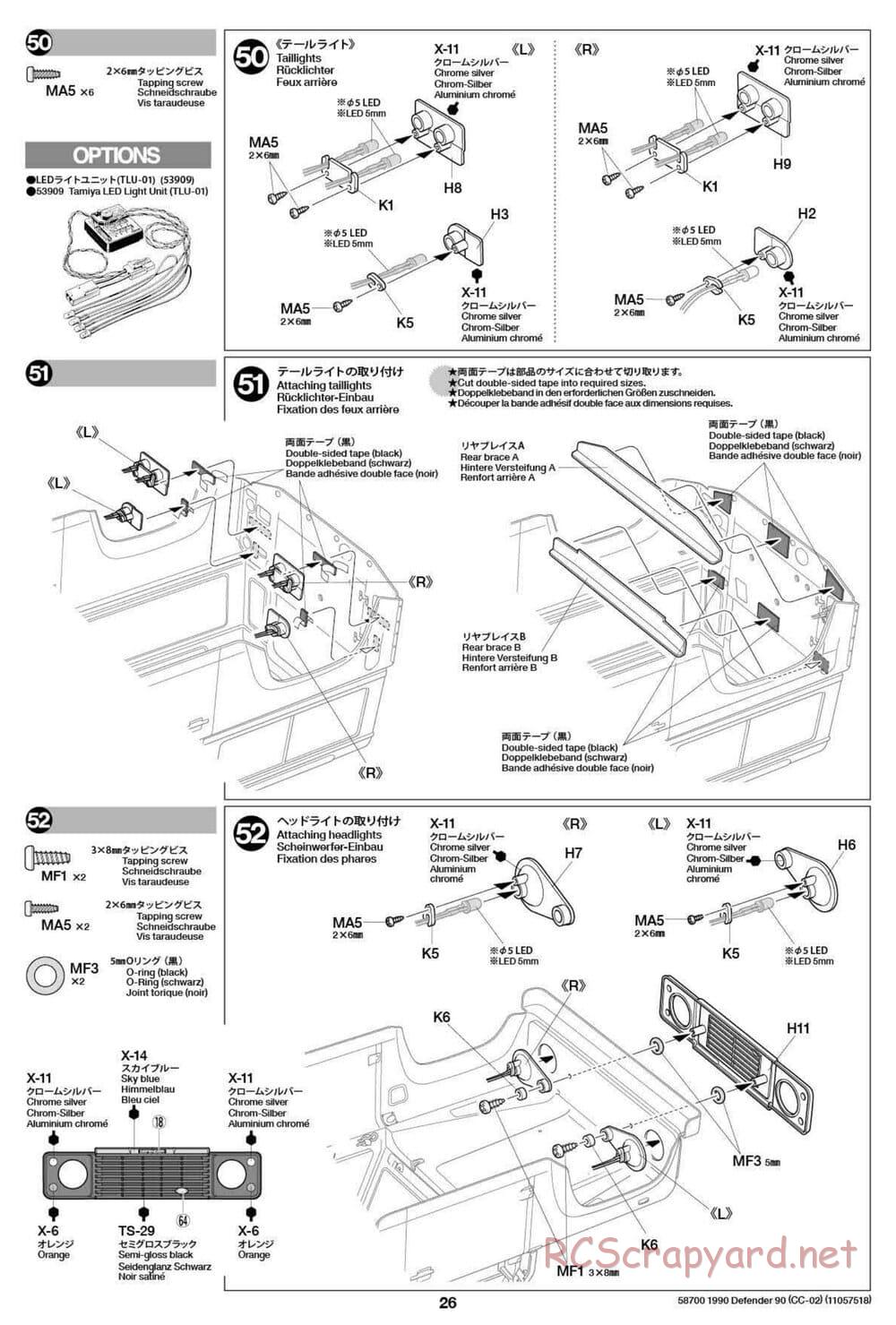 Tamiya - 1990 Land Rover Defender 90 - CC-02 Chassis - Manual - Page 26