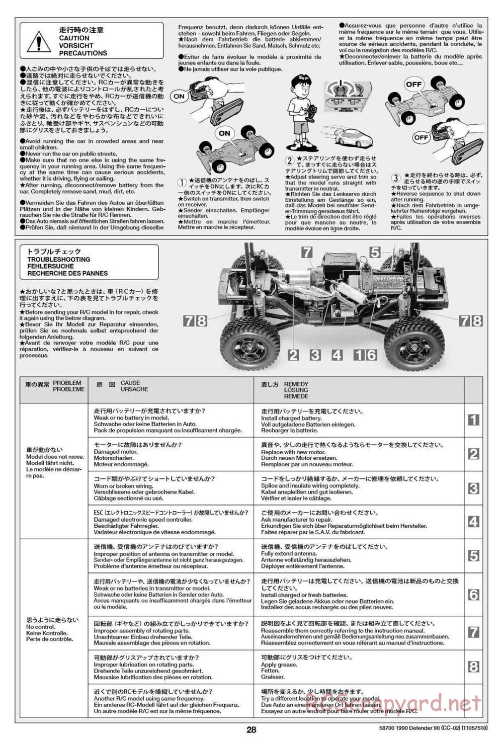 Tamiya - 1990 Land Rover Defender 90 - CC-02 Chassis - Manual - Page 28