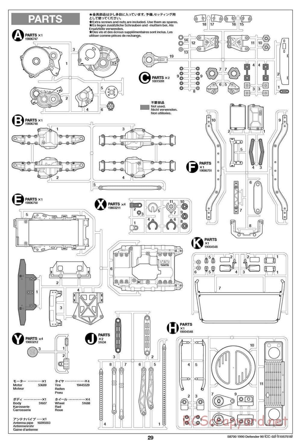 Tamiya - 1990 Land Rover Defender 90 - CC-02 Chassis - Manual - Page 29