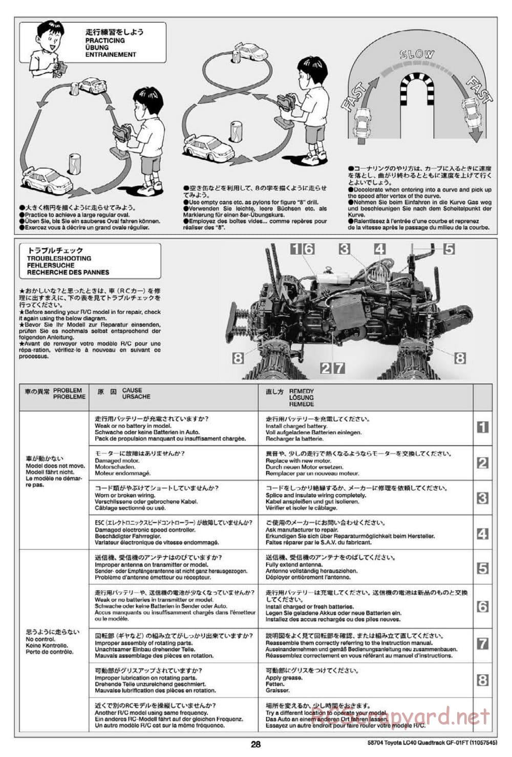 Tamiya - Toyota Land Cruiser 40 Pick-Up Quadtrack - GF-01FT Chassis - Manual - Page 28