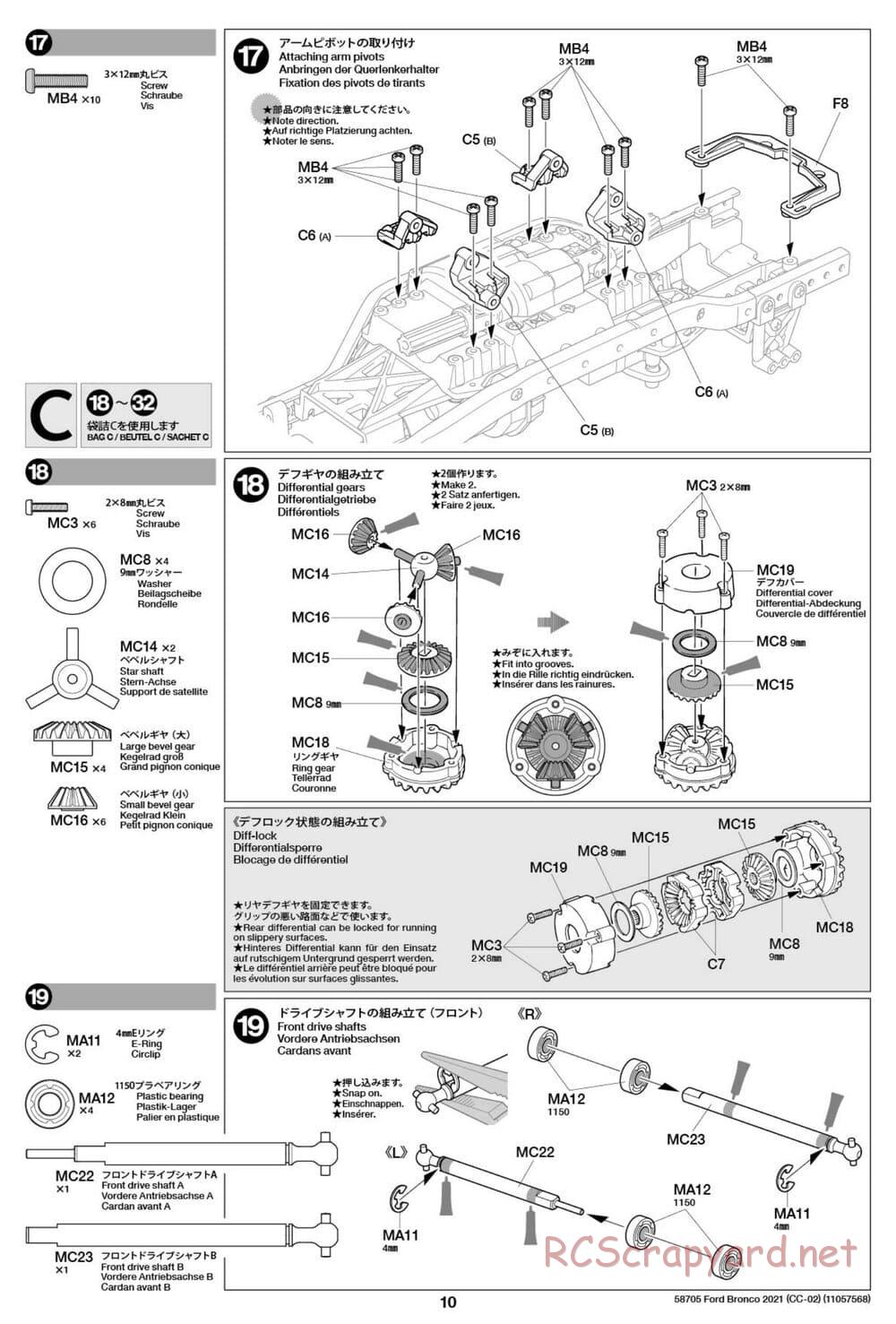Tamiya - Ford Bronco 2021 - CC-02 Chassis - Manual - Page 10