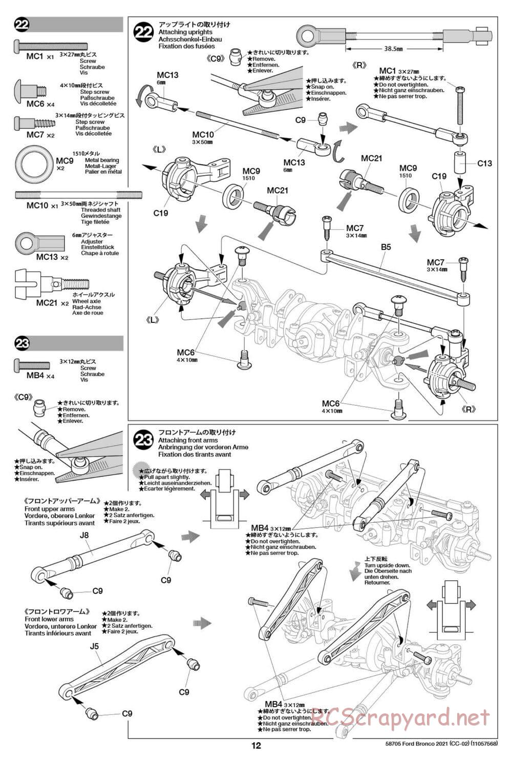Tamiya - Ford Bronco 2021 - CC-02 Chassis - Manual - Page 12