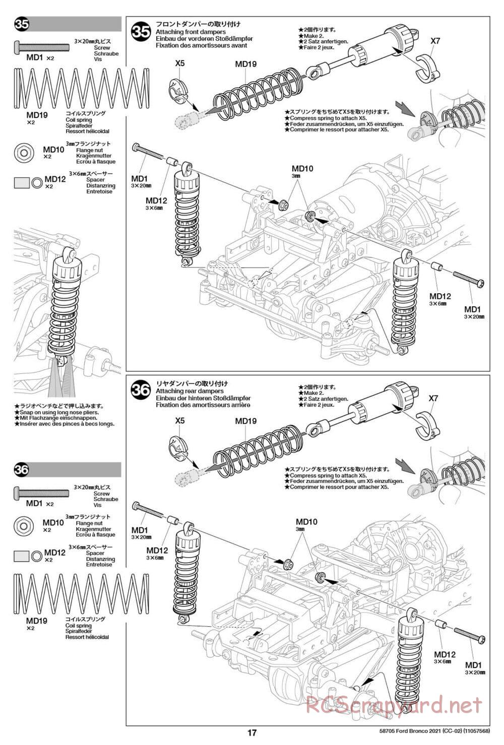 Tamiya - Ford Bronco 2021 - CC-02 Chassis - Manual - Page 17