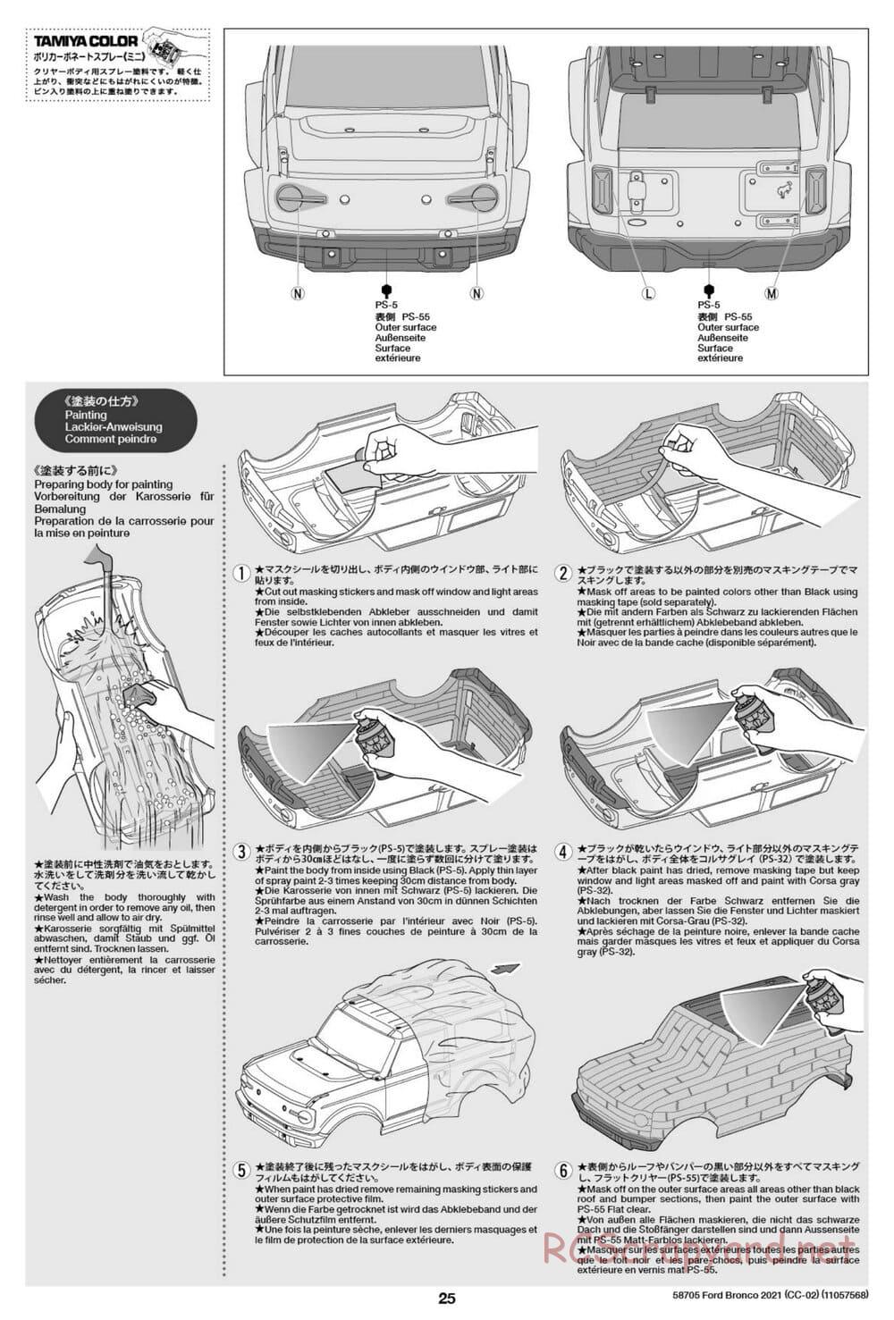 Tamiya - Ford Bronco 2021 - CC-02 Chassis - Manual - Page 25