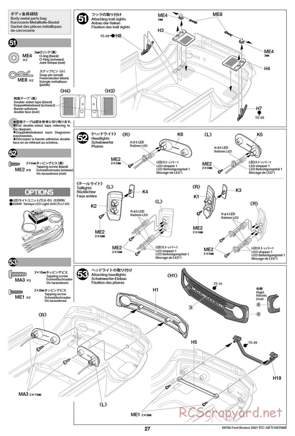 Tamiya - Ford Bronco 2021 - CC-02 Chassis - Manual - Page 27