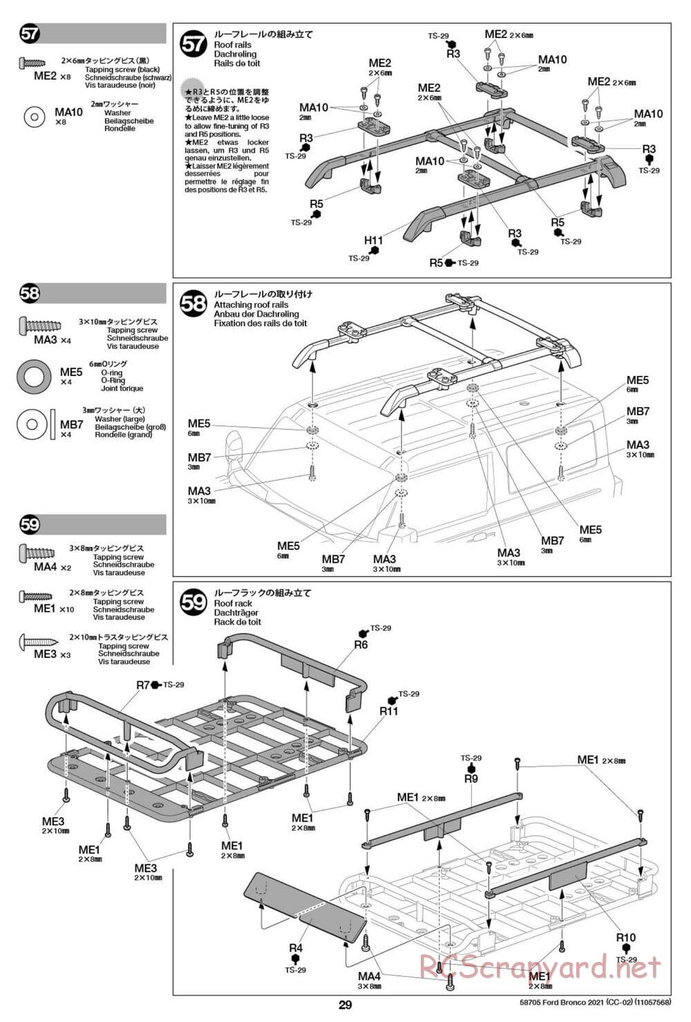 Tamiya - Ford Bronco 2021 - CC-02 Chassis - Manual - Page 29