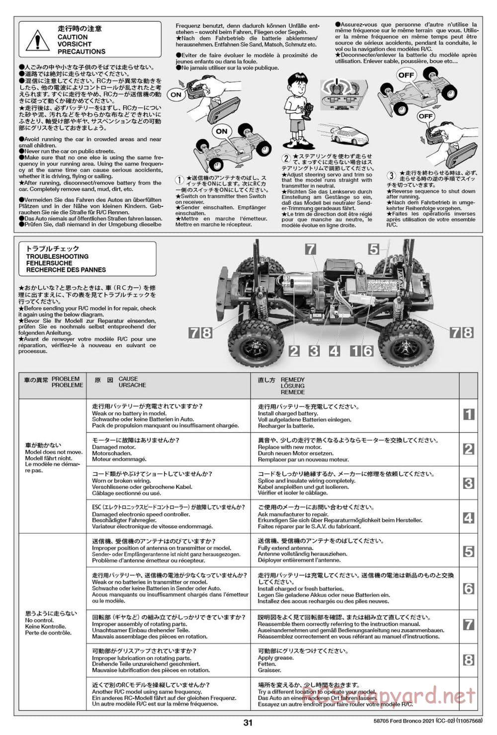 Tamiya - Ford Bronco 2021 - CC-02 Chassis - Manual - Page 31