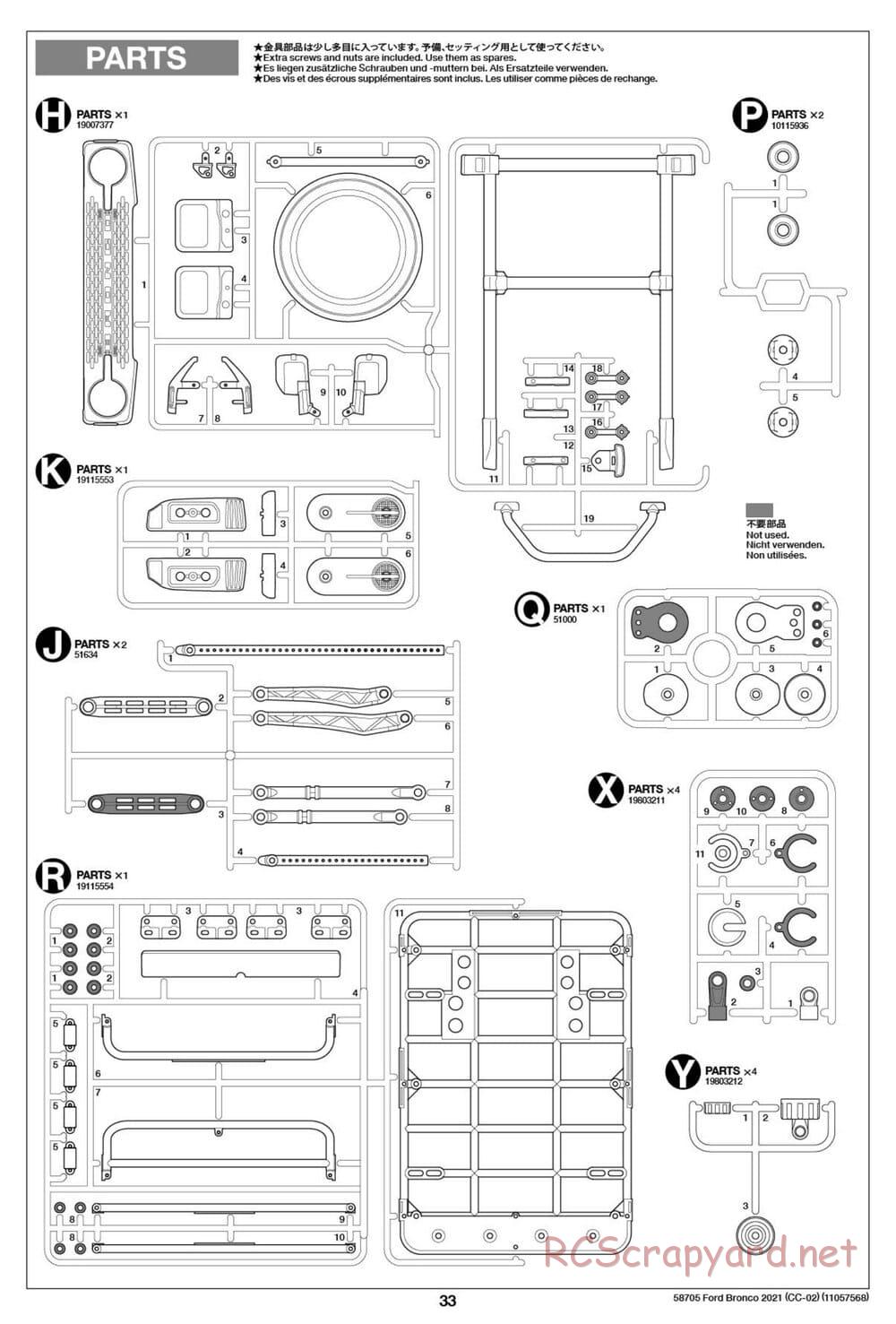 Tamiya - Ford Bronco 2021 - CC-02 Chassis - Manual - Page 33