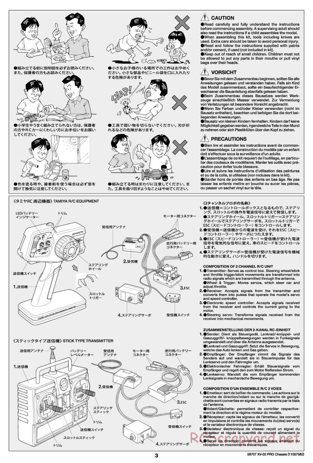 Tamiya - XV-02 Pro Chassis - Manual - Page 3