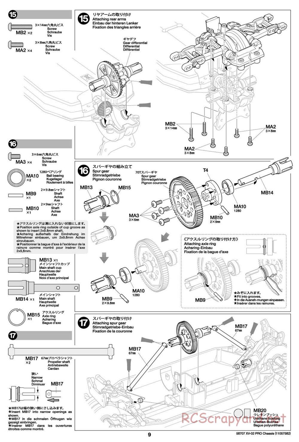 Tamiya - XV-02 Pro Chassis - Manual - Page 9