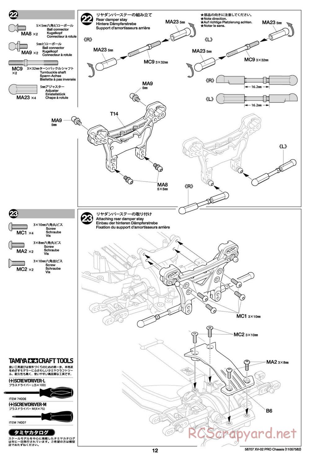 Tamiya - XV-02 Pro Chassis - Manual - Page 12