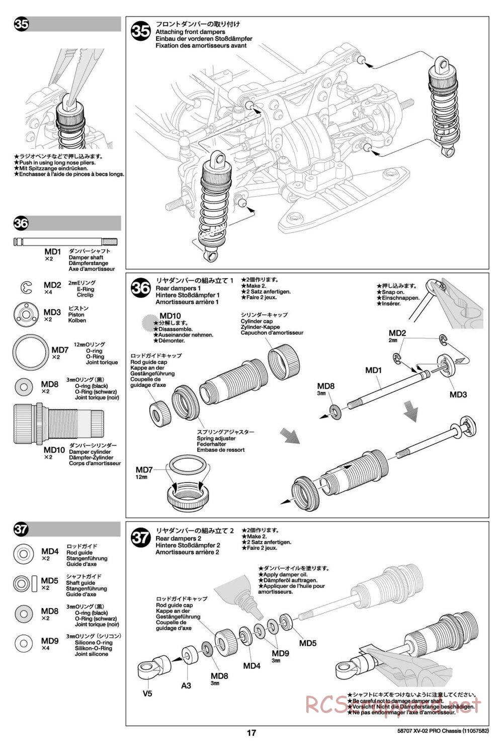 Tamiya - XV-02 Pro Chassis - Manual - Page 17