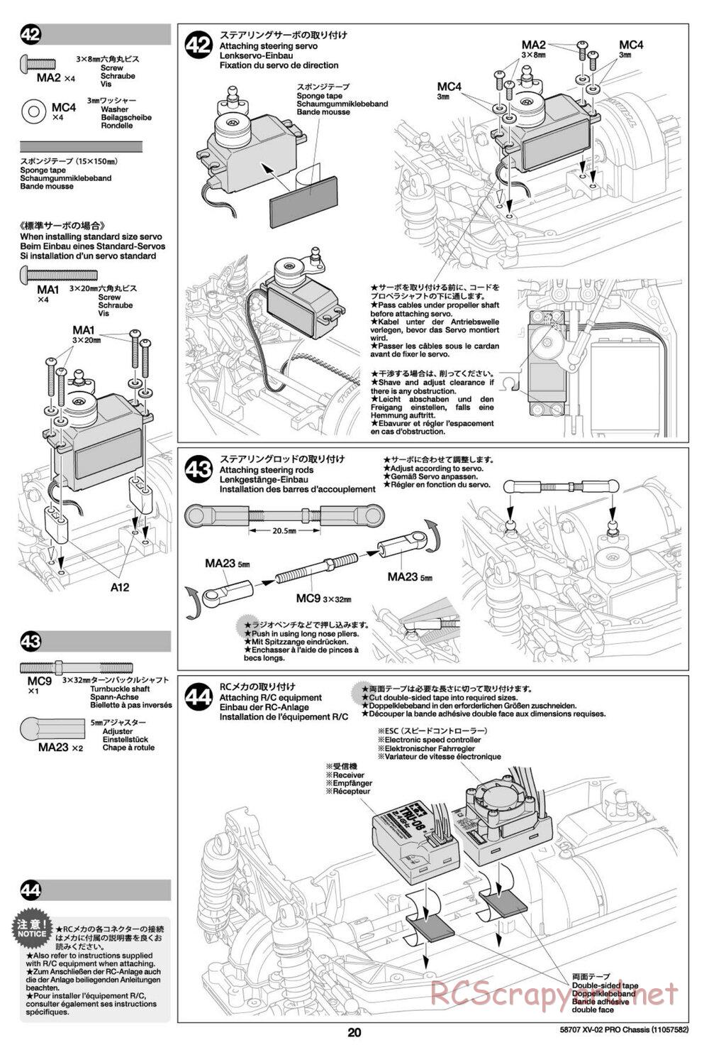 Tamiya - XV-02 Pro Chassis - Manual - Page 20