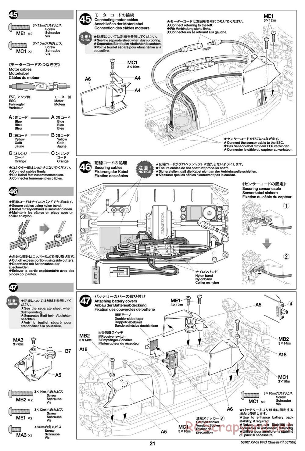 Tamiya - XV-02 Pro Chassis - Manual - Page 21