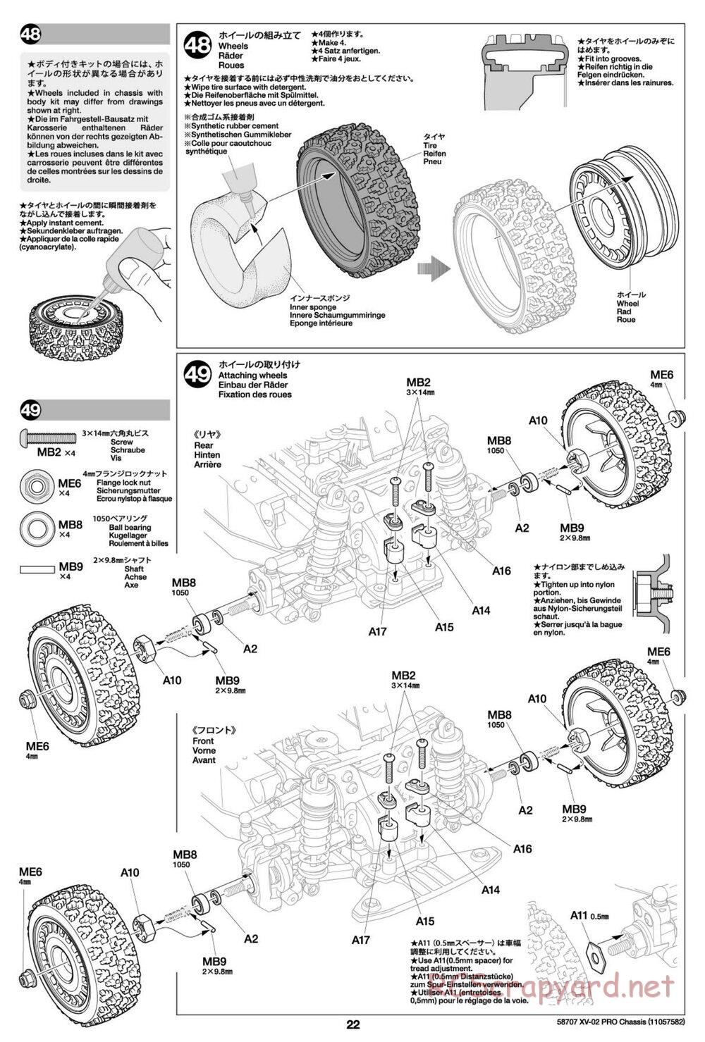 Tamiya - XV-02 Pro Chassis - Manual - Page 22