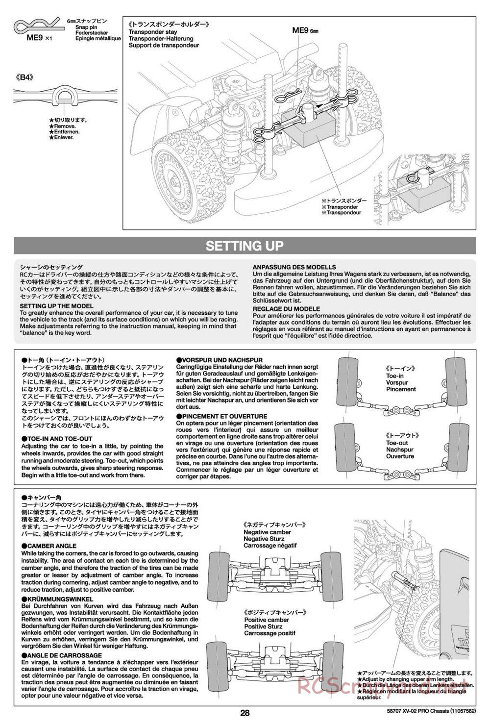 Tamiya - XV-02 Pro Chassis - Manual - Page 28