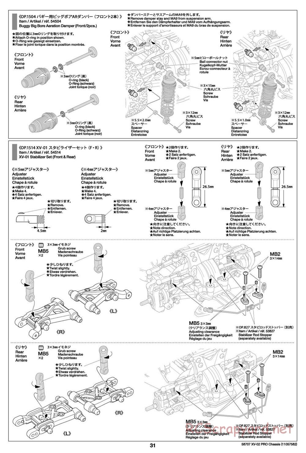 Tamiya - XV-02 Pro Chassis - Manual - Page 31