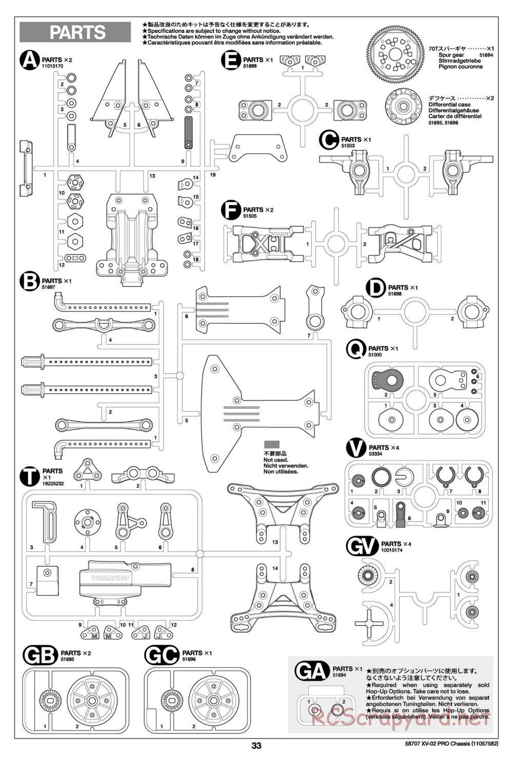Tamiya - XV-02 Pro Chassis - Manual - Page 33