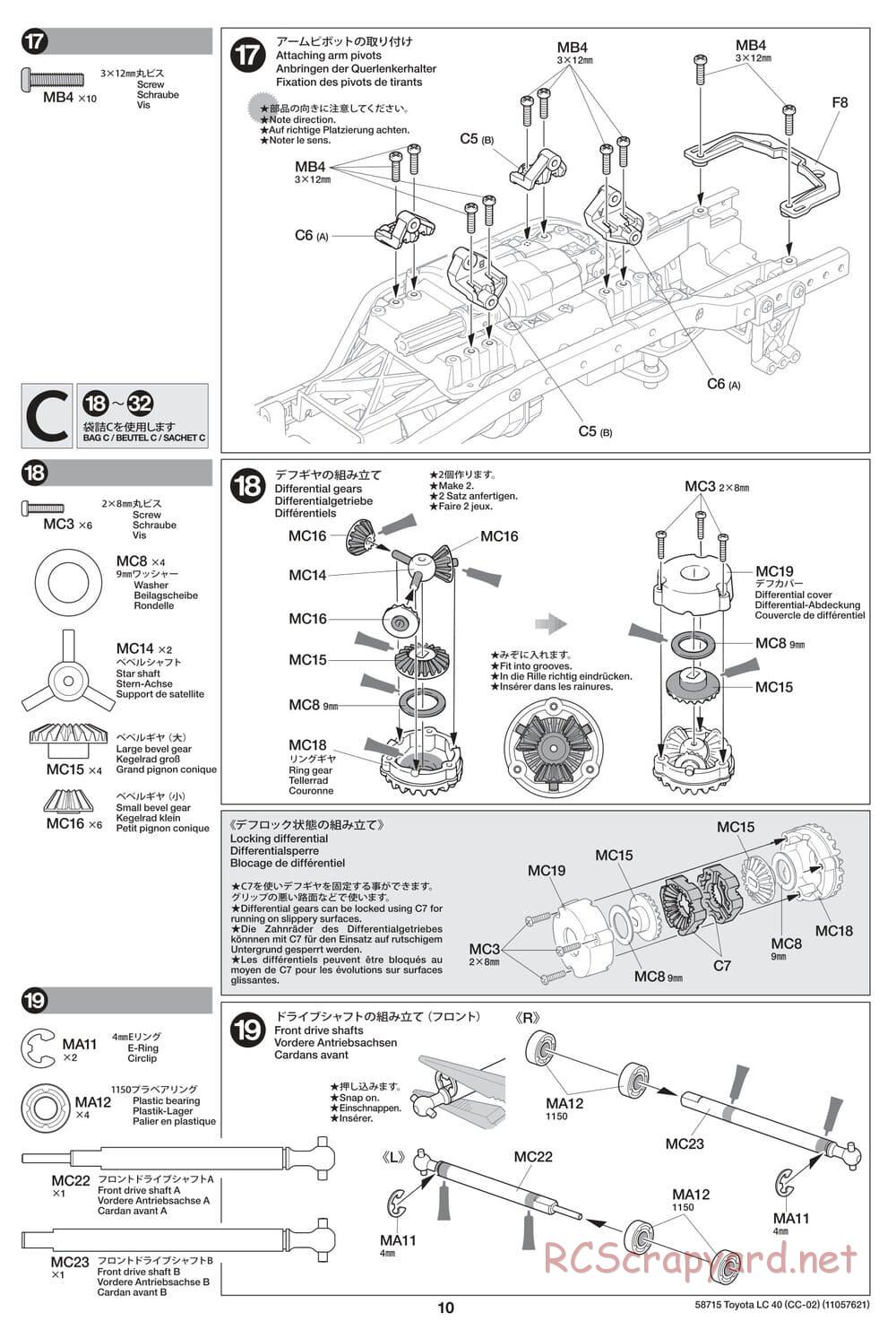 Tamiya - Toyota Land Cruiser 40 - CC-02 Chassis - Manual - Page 10