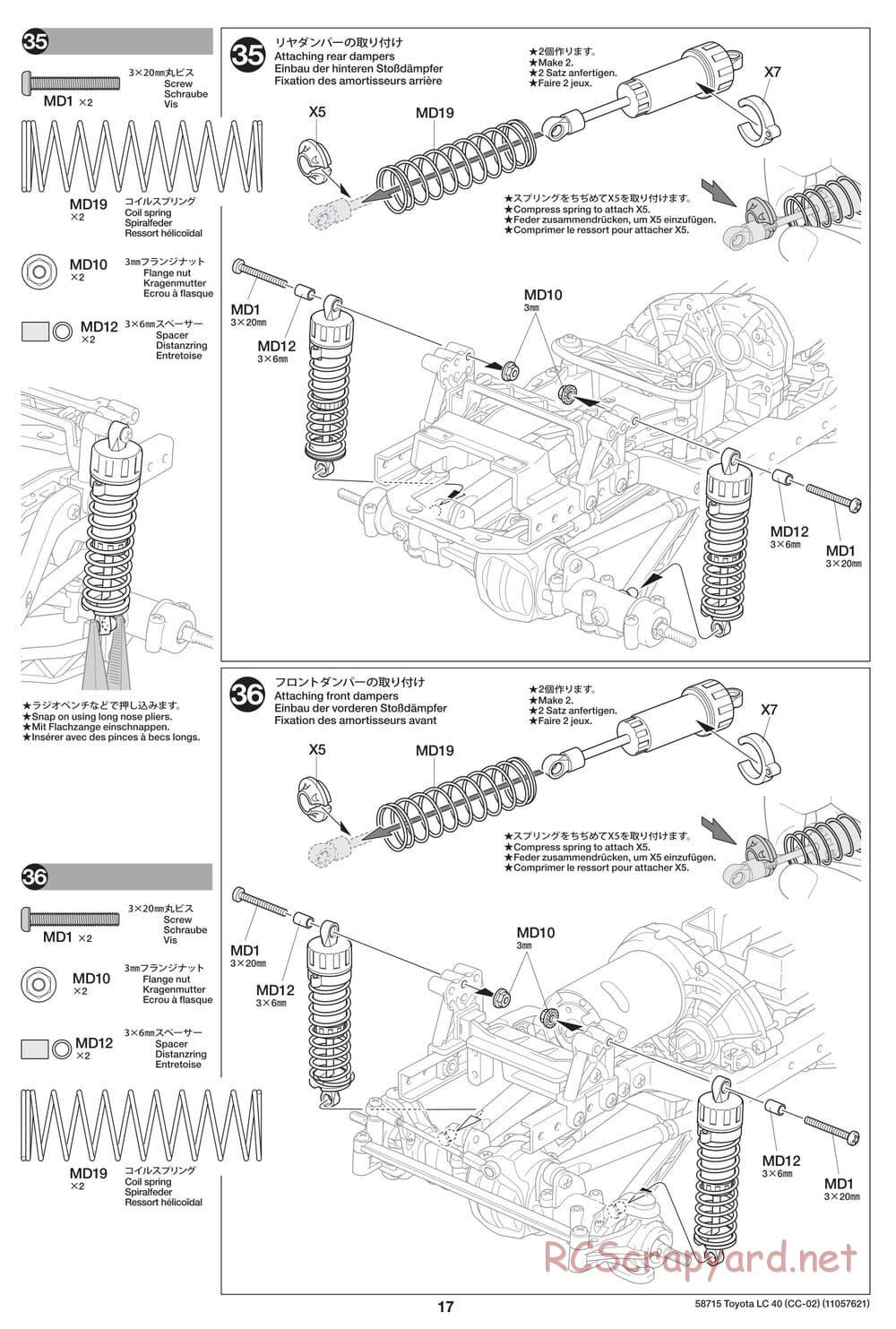 Tamiya - Toyota Land Cruiser 40 - CC-02 Chassis - Manual - Page 17