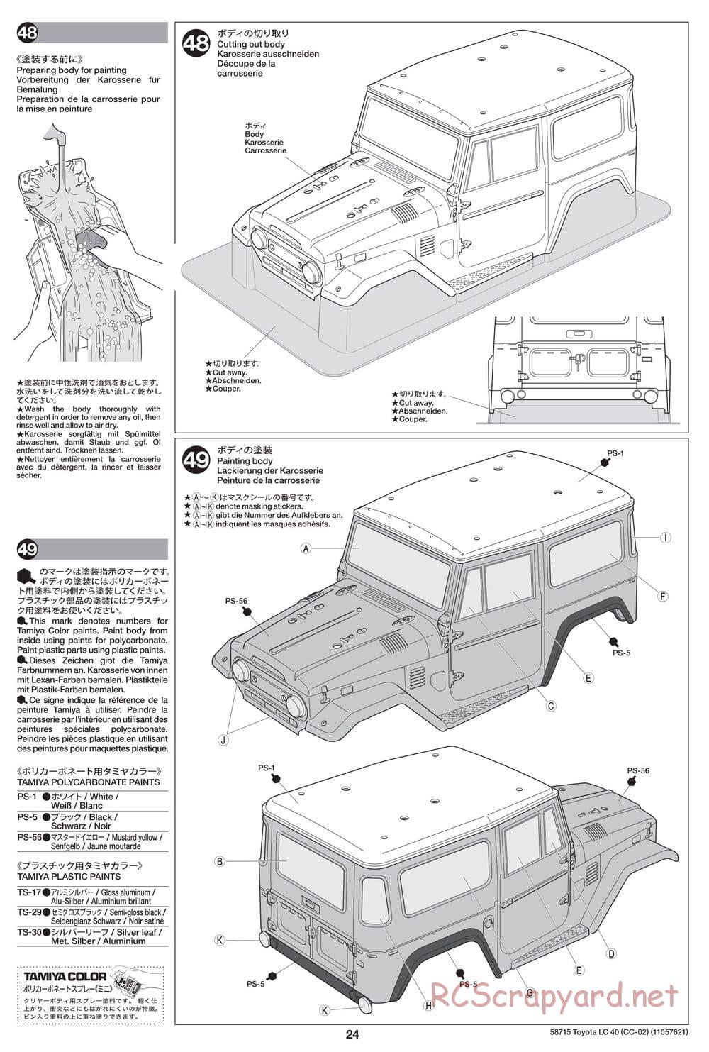 Tamiya - Toyota Land Cruiser 40 - CC-02 Chassis - Manual - Page 24