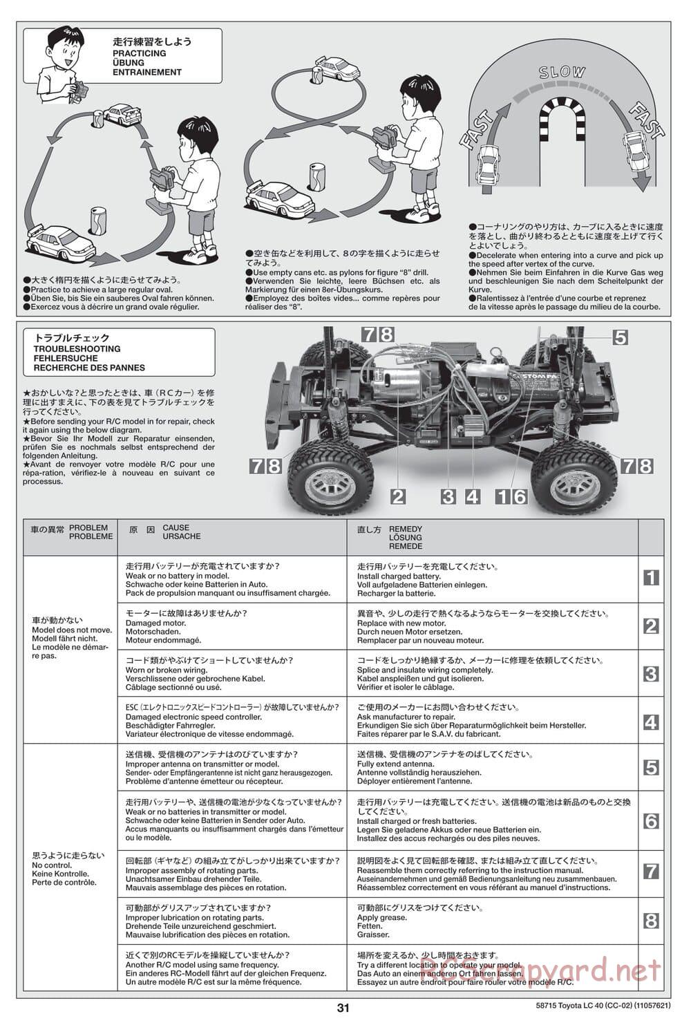 Tamiya - Toyota Land Cruiser 40 - CC-02 Chassis - Manual - Page 31