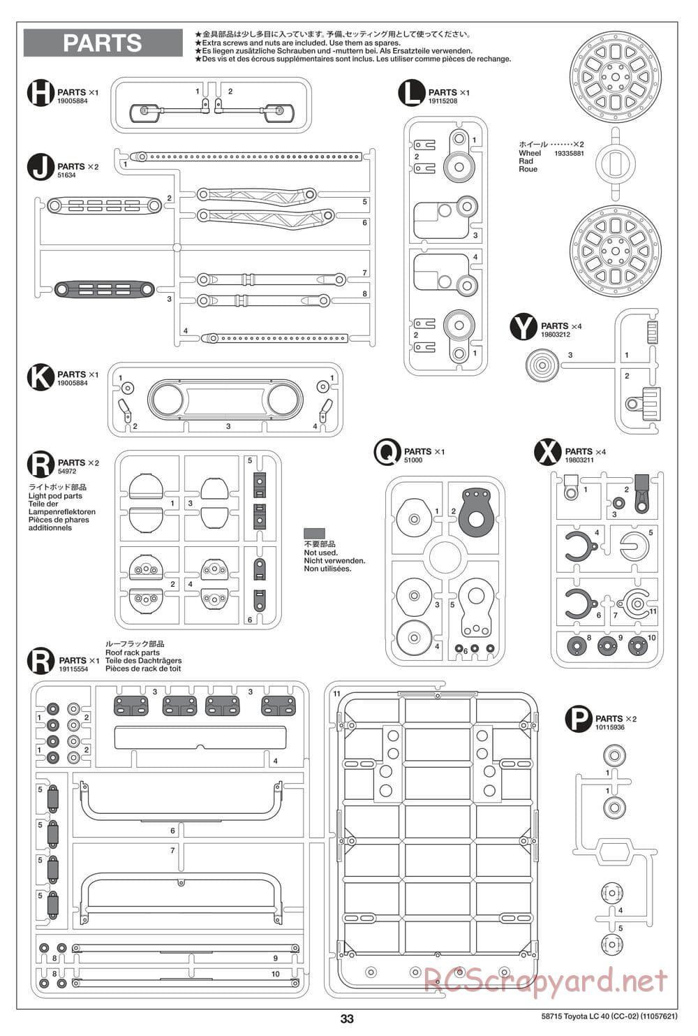 Tamiya - Toyota Land Cruiser 40 - CC-02 Chassis - Manual - Page 33