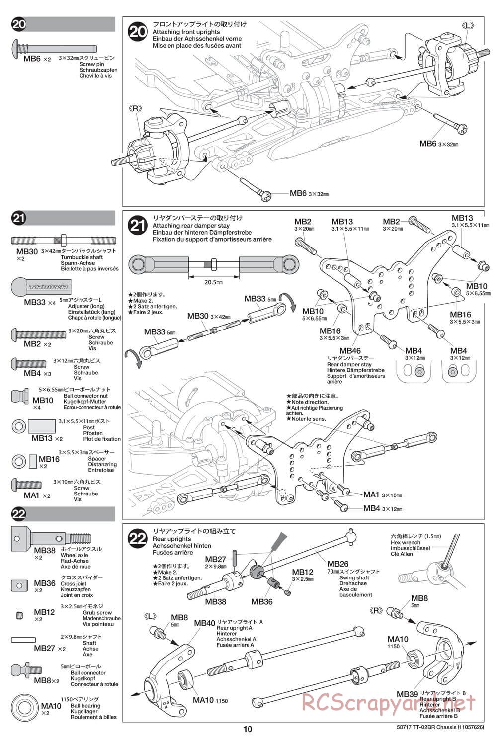 Tamiya - TT-02BR Chassis - Manual - Page 10