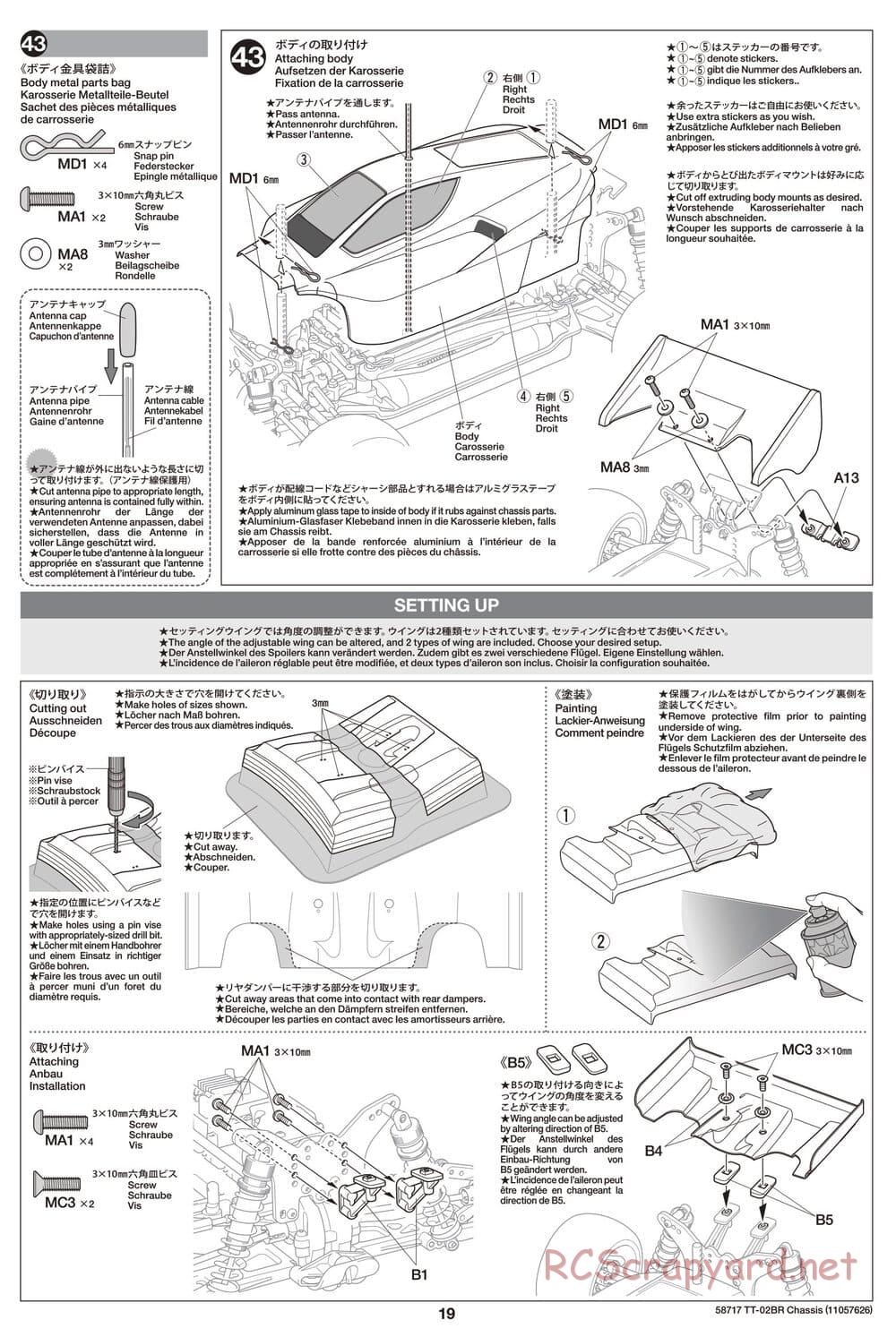 Tamiya - TT-02BR Chassis - Manual - Page 19