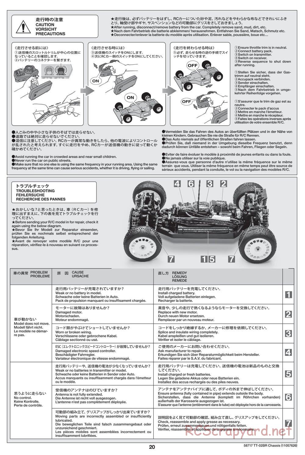 Tamiya - TT-02BR Chassis - Manual - Page 20