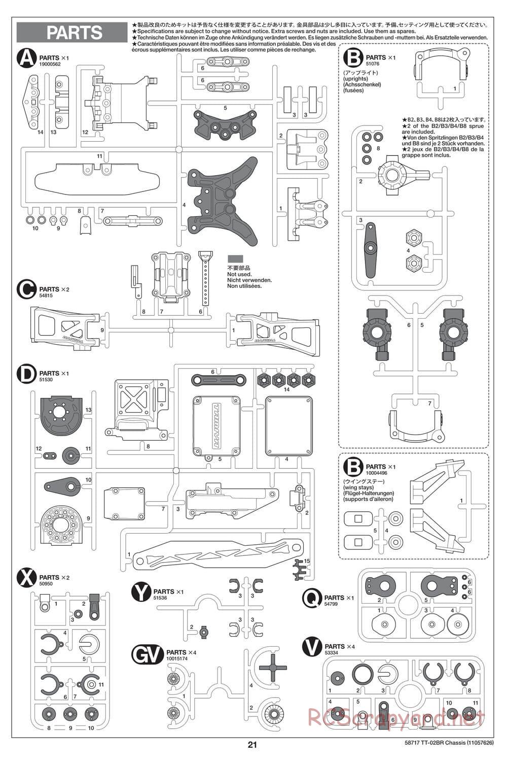 Tamiya - TT-02BR Chassis - Manual - Page 21