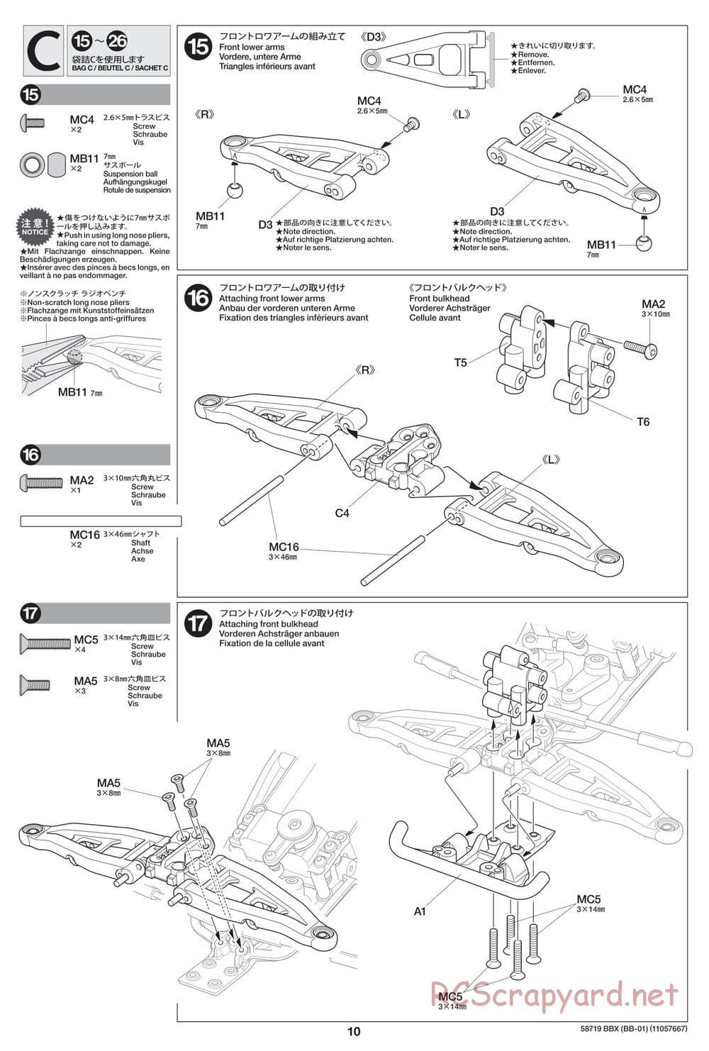 Tamiya - BBX - BB-01 Chassis - Manual - Page 10